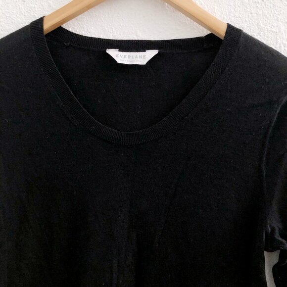 EVERLANE Lightweight V-Neck 100% Wool Sweater Small Size - Picture 4 of 9